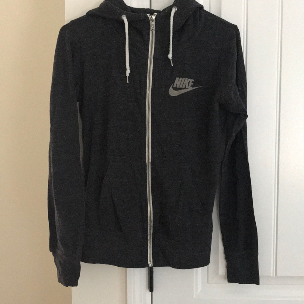 Women’s grey Nike zip up